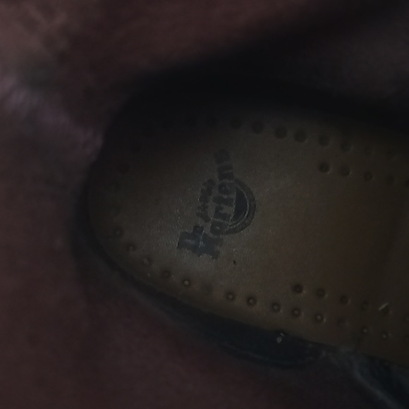 DR. MARTENS: 1460 purple milled leather combat boots - Picture 6 of 9